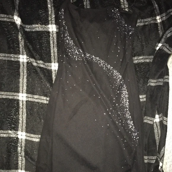 A. Byer | Dresses | Slim Black Sparkly Dress | Poshmark